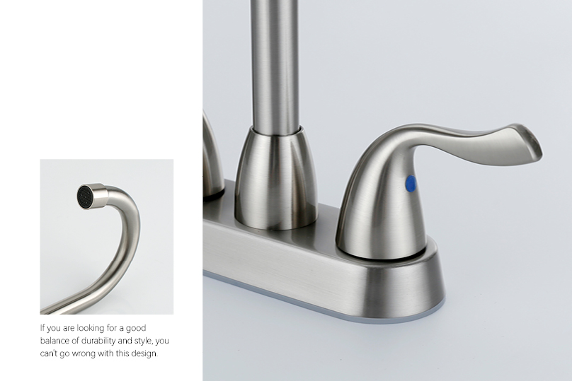 brush nickel bathroom faucet