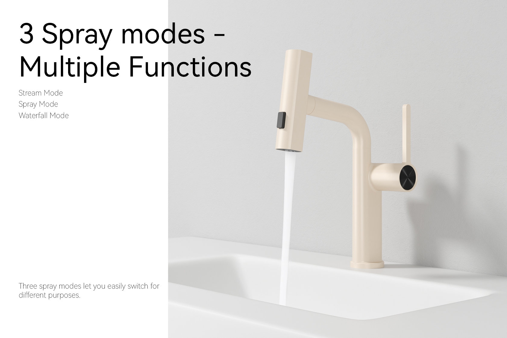 Multiple function bathroom faucet