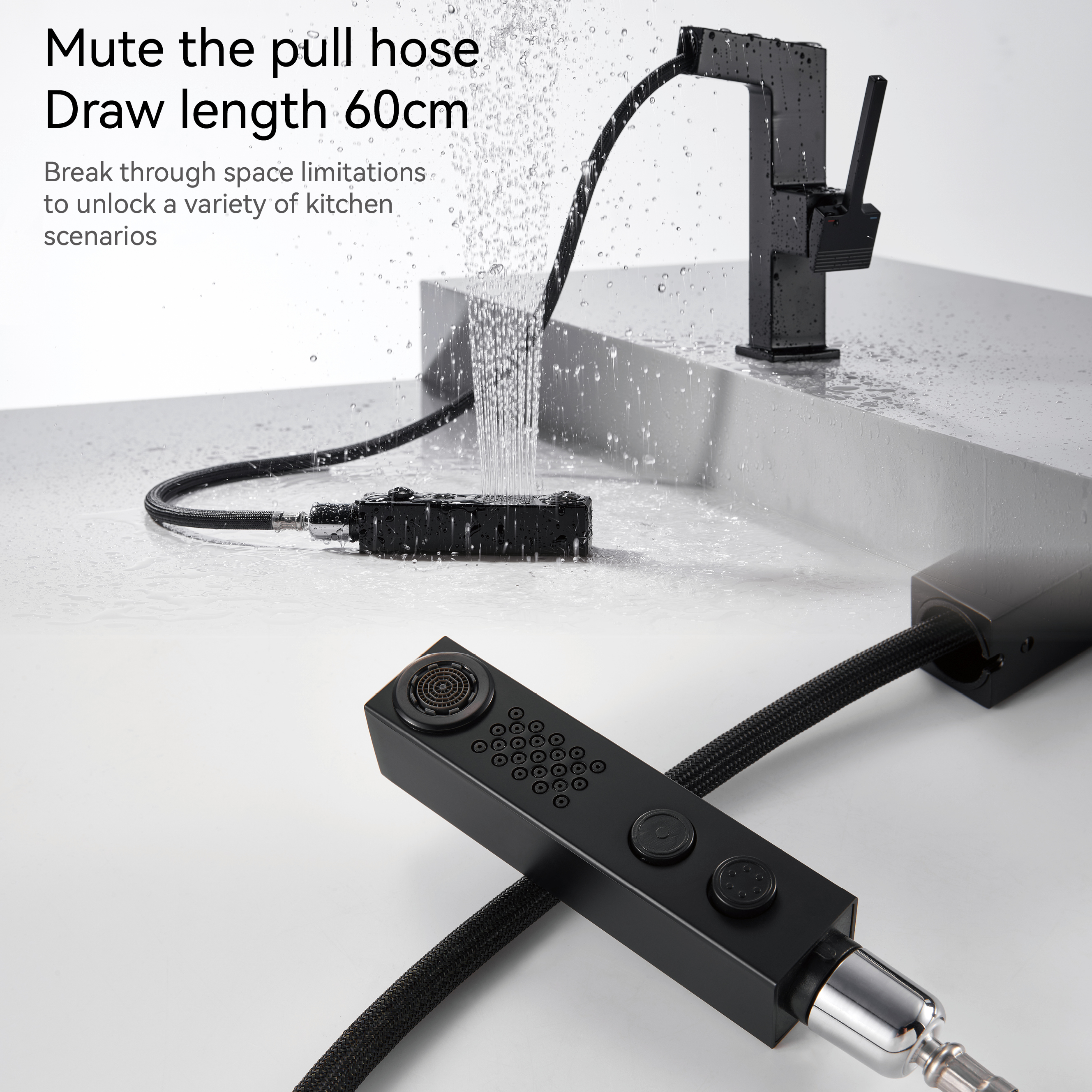 black bathroom faucet