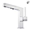 SAMLIYU Bathroom Faucets for Sink 1 Hole, Single Handle Pull Down Bathroom Sink Faucet with 2 Modes, 360° Rotaty with Pull Out Sprayer, Modern Bathroom Sinks Faucet Chrome BF04006-N1-C