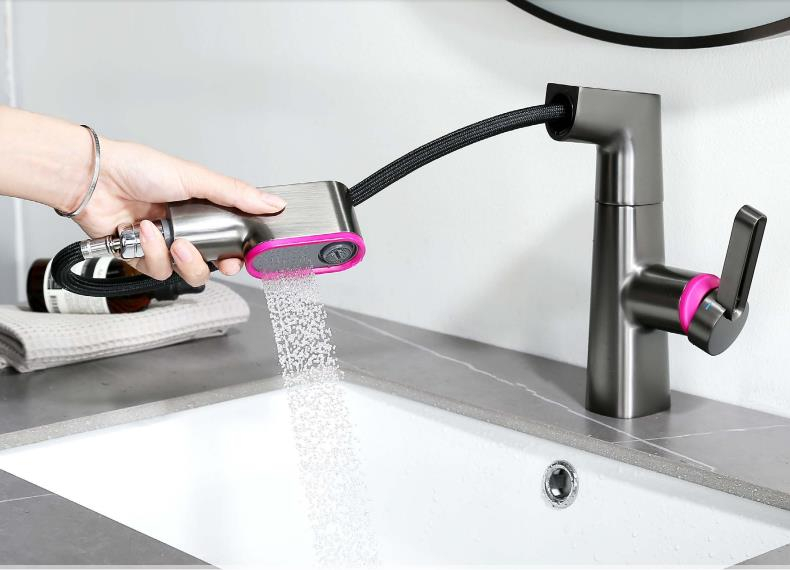 Multiple Function Basin Faucet With Gargle Sprayer BF04001-BGM