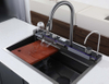 Integrated Flying Rain Waterfall Sink Workstation for Household KF04003-BGM