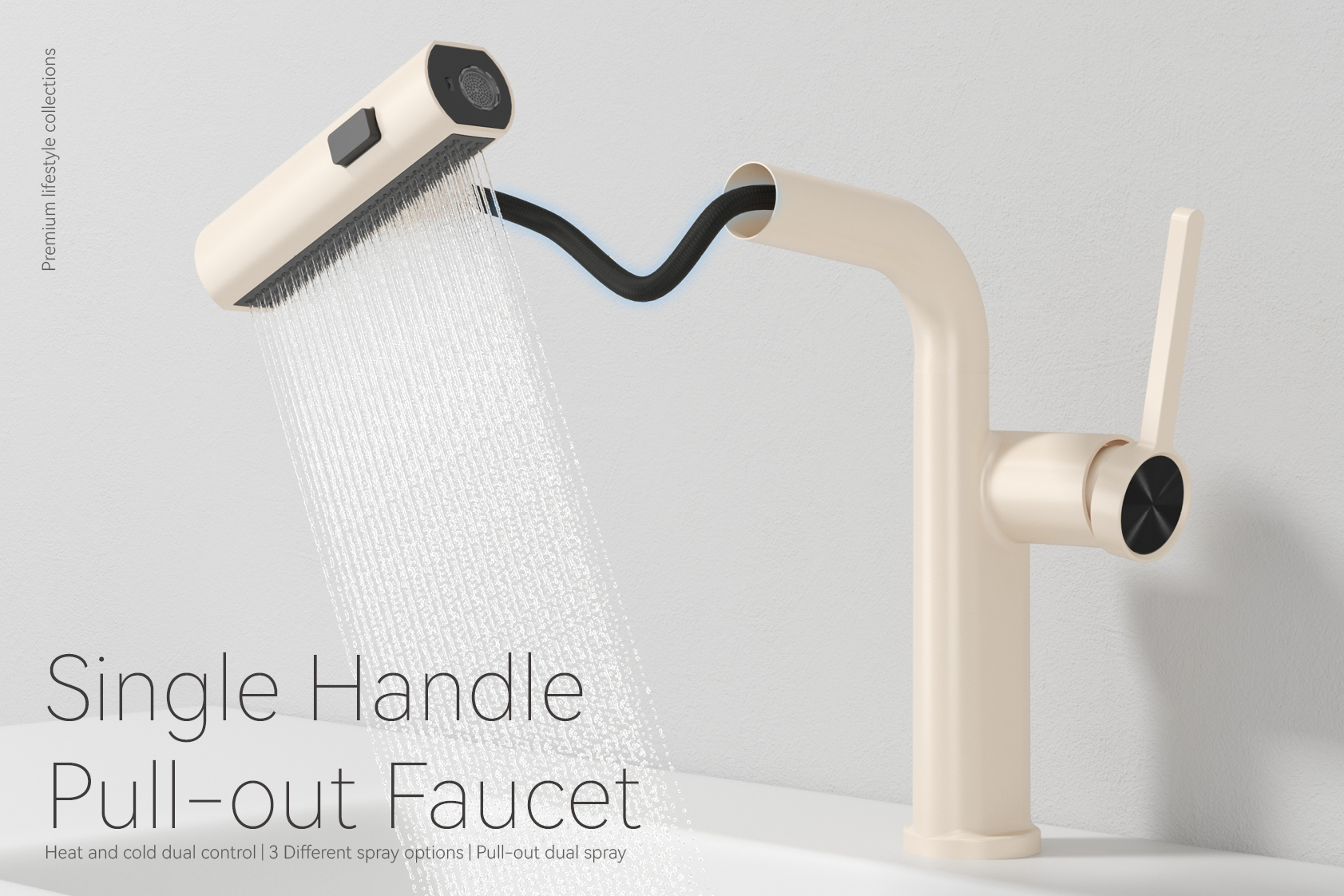 Pull-out basin faucet