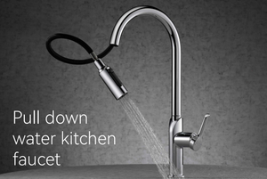  Brass Chrome Finished Pure Water Pull Down Kitchen Faucet KF03014-C