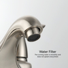 SLY Brushed Nickel New Design Luxury Bathroom Taps Mixer Sink Faucet