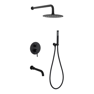 Black Shower Faucet Set