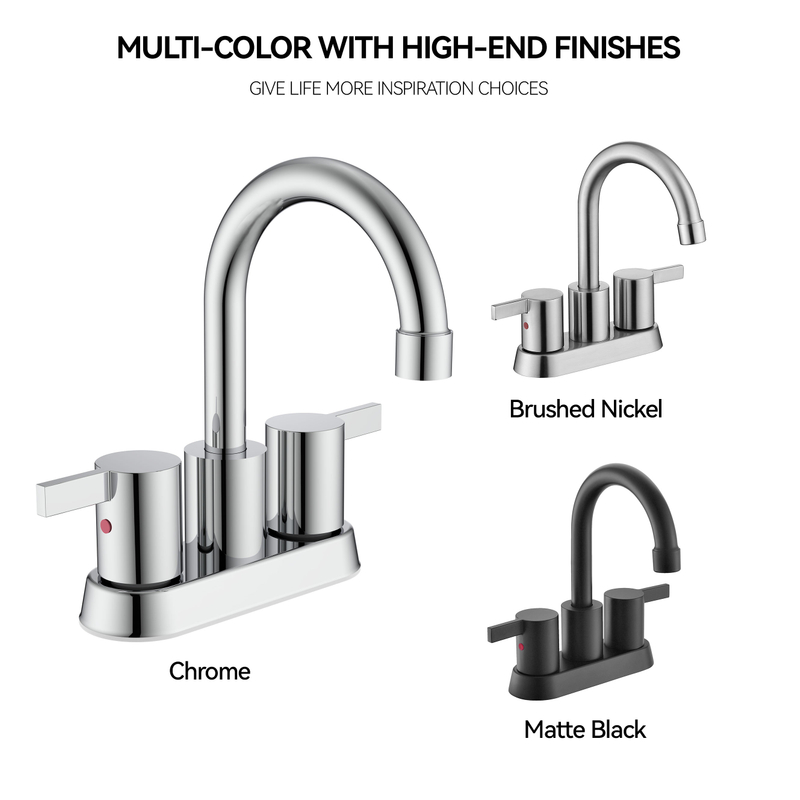SLY Double Handle 4 Inch Center Hot/cold Set Toilet Faucet