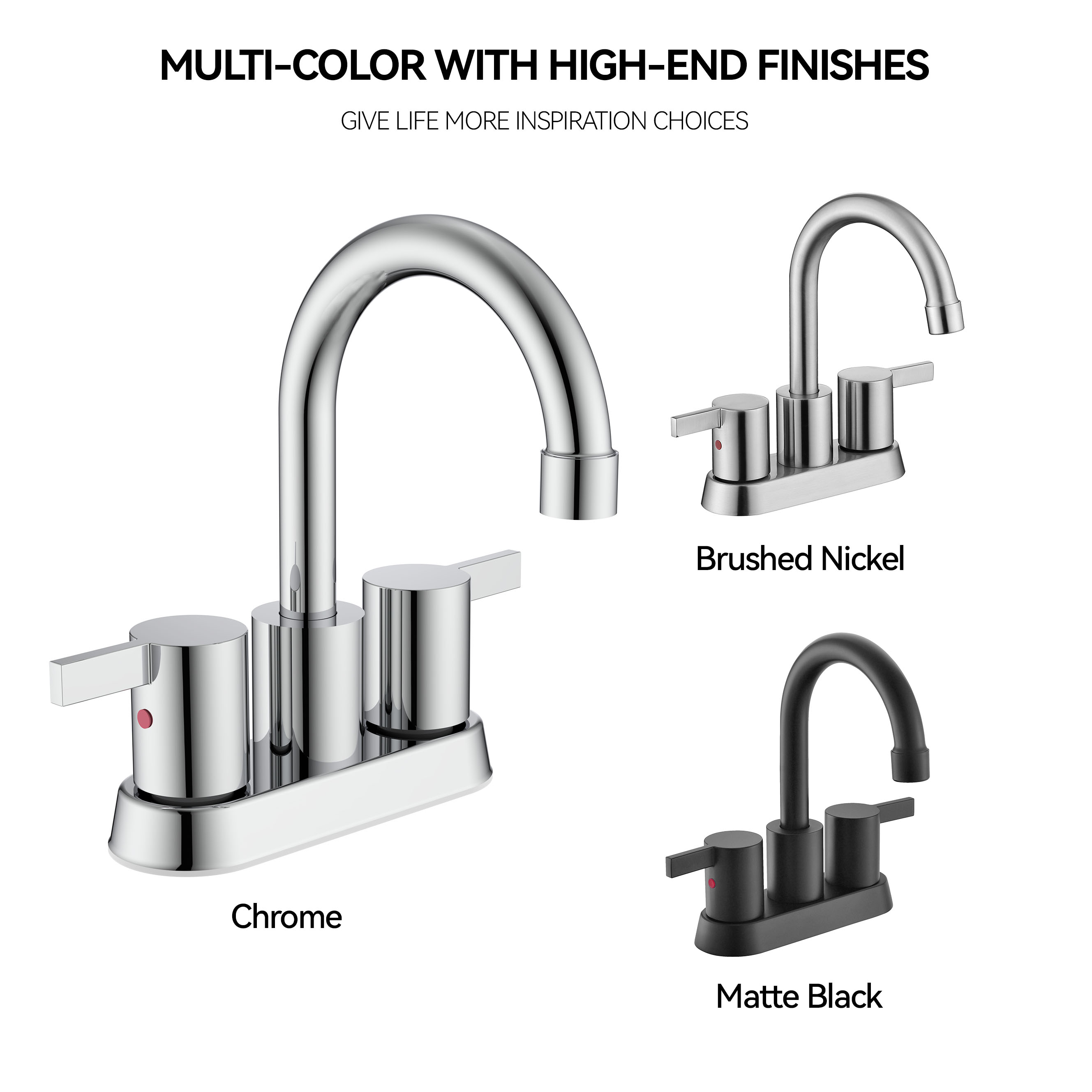 SLY Double Handle 4 Inch Center Hot/cold Set Toilet Faucet