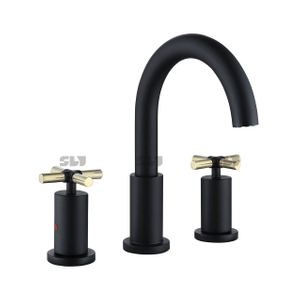 SLY CUpc Luxury Bathroom 8 Inch Basin Faucet 3 Hole Dual Handle Mixer Taps Deck Mounted Vanity Wash Face Basin Faucet