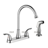 SLY Stainless Steel 2-Handle Standard Kitchen Faucet with Side Sprayer