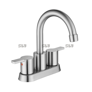 SLY Basin Mixer Contemporary Lever Deck Mount Two Handle Bathroom Taps 