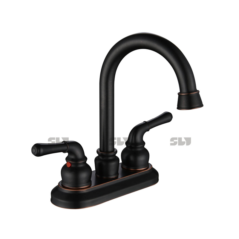 SLY Hot And Cold Water Faucet Dual Handle Basin Faucet Tap Bathroom Mixer