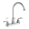SLY Chrome Sink Dual Handles Hot Cold Water Kitchen Faucets 