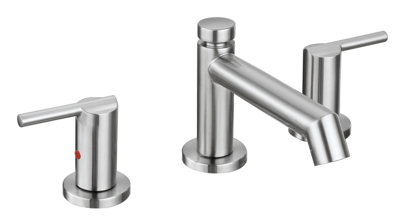 SAMLIYU 3 Hole Bathroom Faucet Stainless Steel Drawn Brushed Nickel Basin Faucet 3 Hole Bathroom Faucet