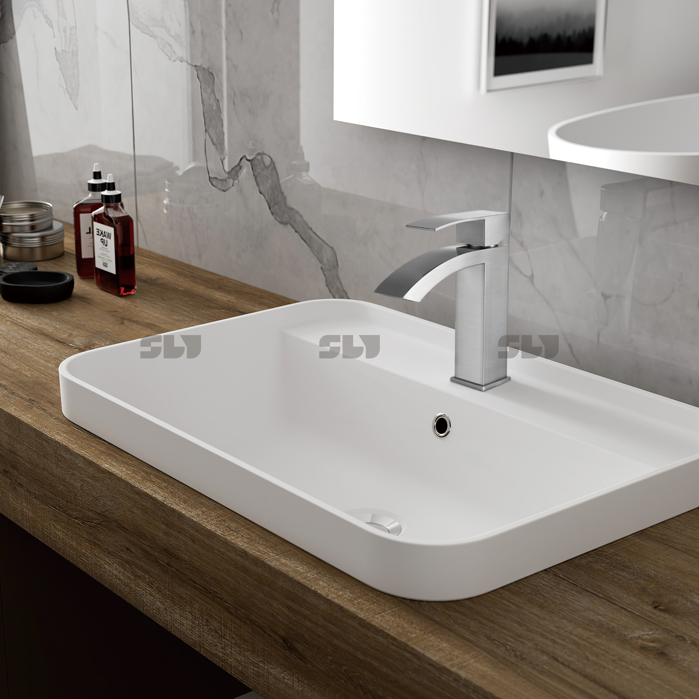SLY Stainless Steel Faucet Bathroom Single Hole Washroom New Design Faucets