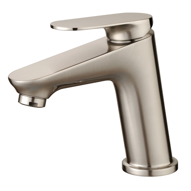 SLY Brass Brushed Gold Fashion Design Rainbow Chrome Single Handle Brass Bathroom Sink Faucet