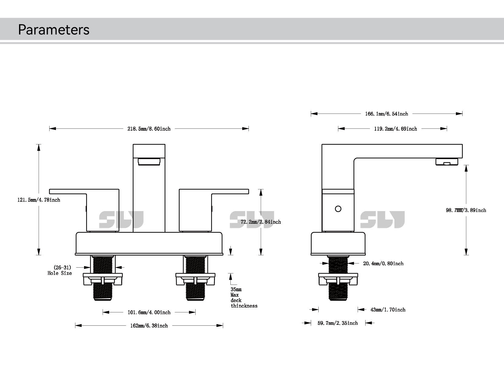 Deck Mounted Bathroom Basin Faucet