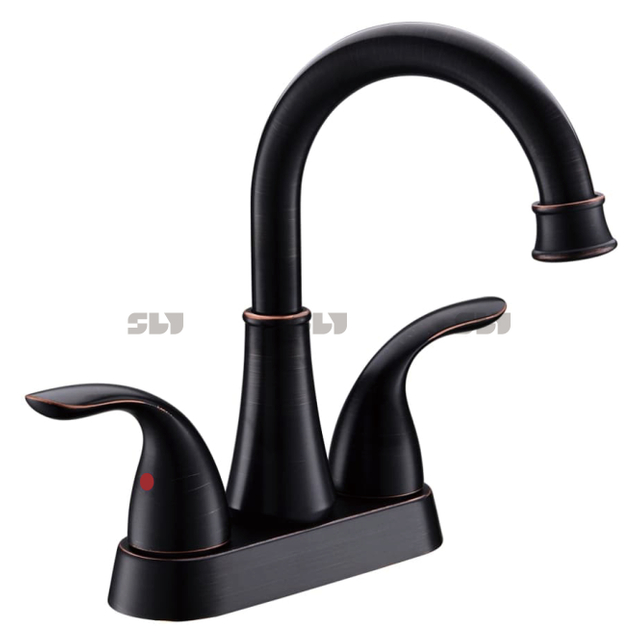SLY Double Handle Matte Black Faucet for Toilet And Bathroom