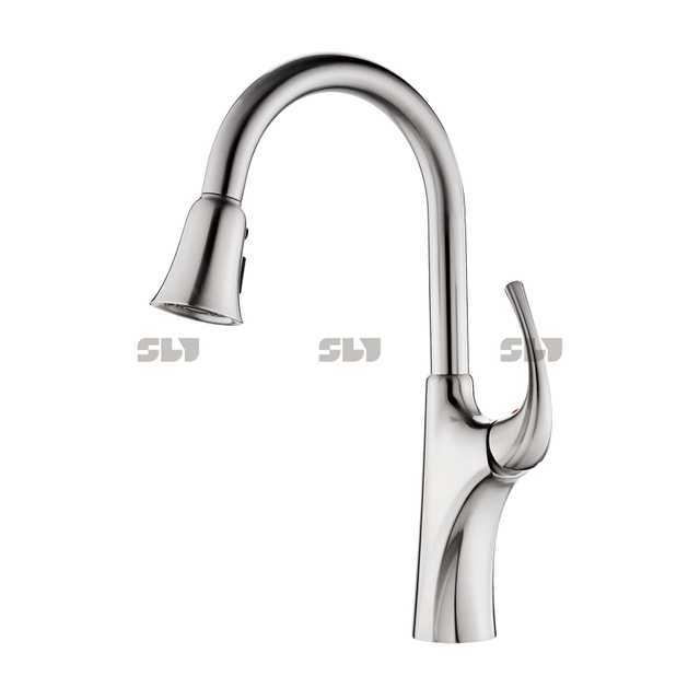 SLY New Design 304 Stainless Steel Pull Down Sprayer Kitchen Faucet for Home