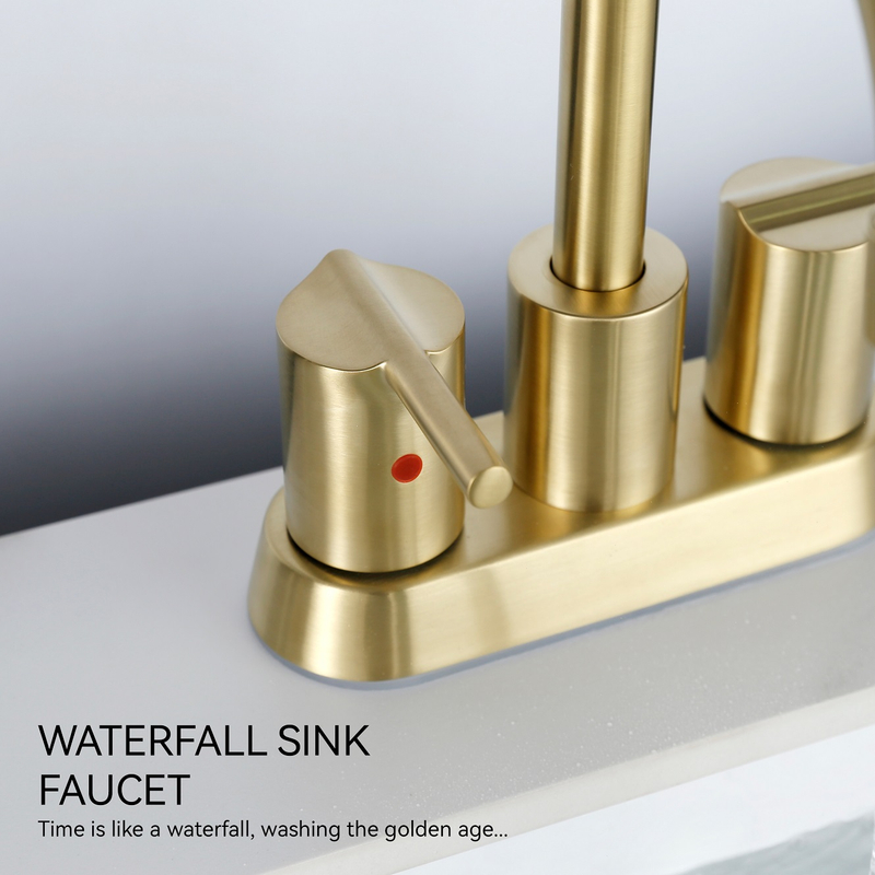SLY Brushed Nickel Low Power Water Control Consumption Basin Bathroom Faucet