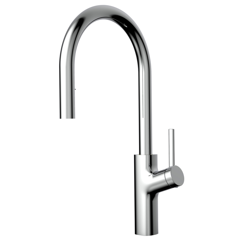 SLY Chrome Single Handle Pull Down Kitchen Faucet