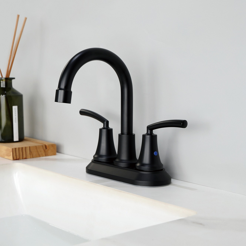 SLY Zinc Matte Black Bathroom Faucet for Bathtub Taps Basin Mixer