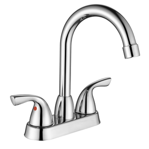 SLY Luxury Gold Modern Design Double Handle Bathroom Faucet