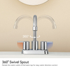 SLY Brass Brushed Nickel One Hole Waterfall Mixer Sinks Single Tap Bathroom Taps Basin Faucet