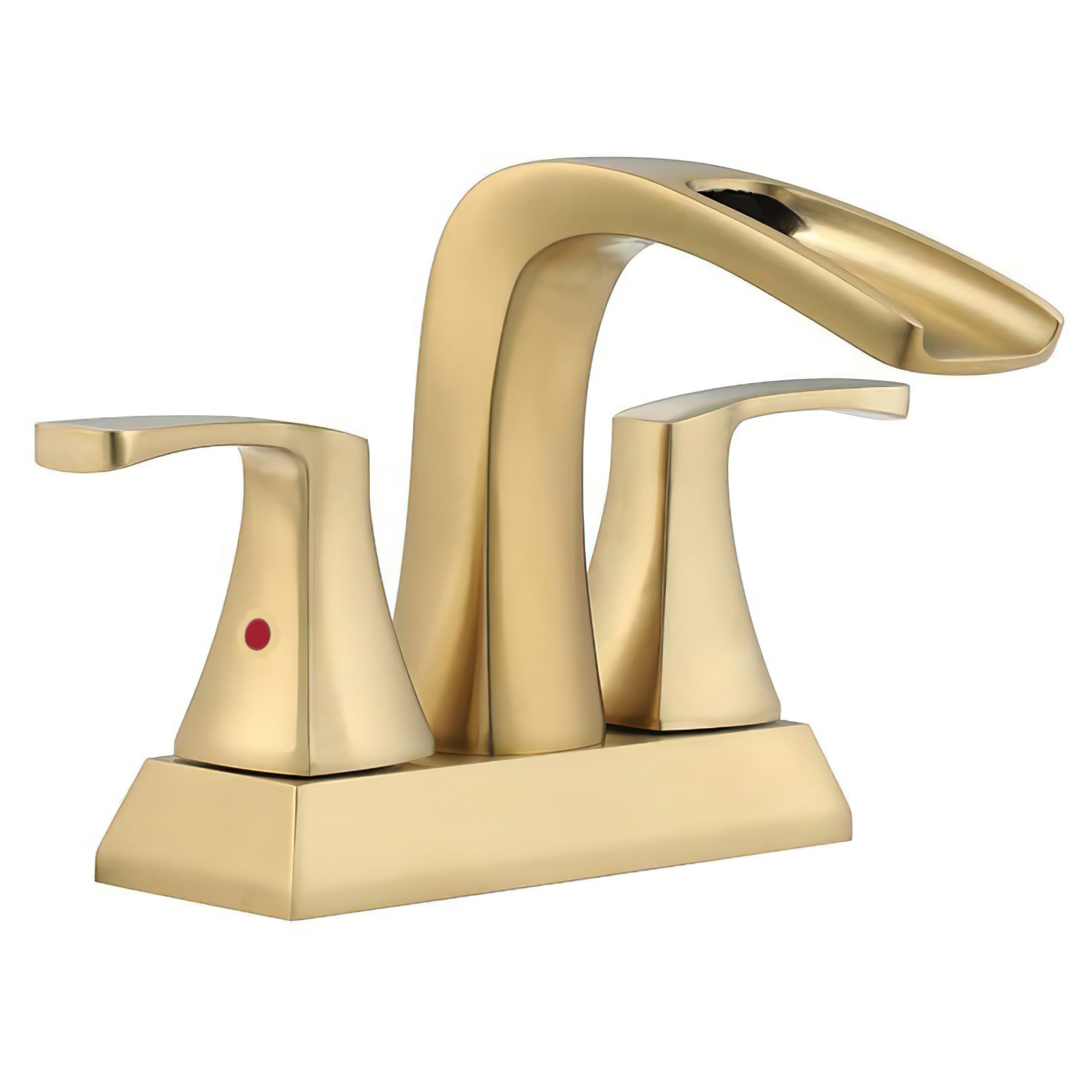 SLY Brushed Nickel Modern Design Single Hole Bathroom Sink Faucet In Stock