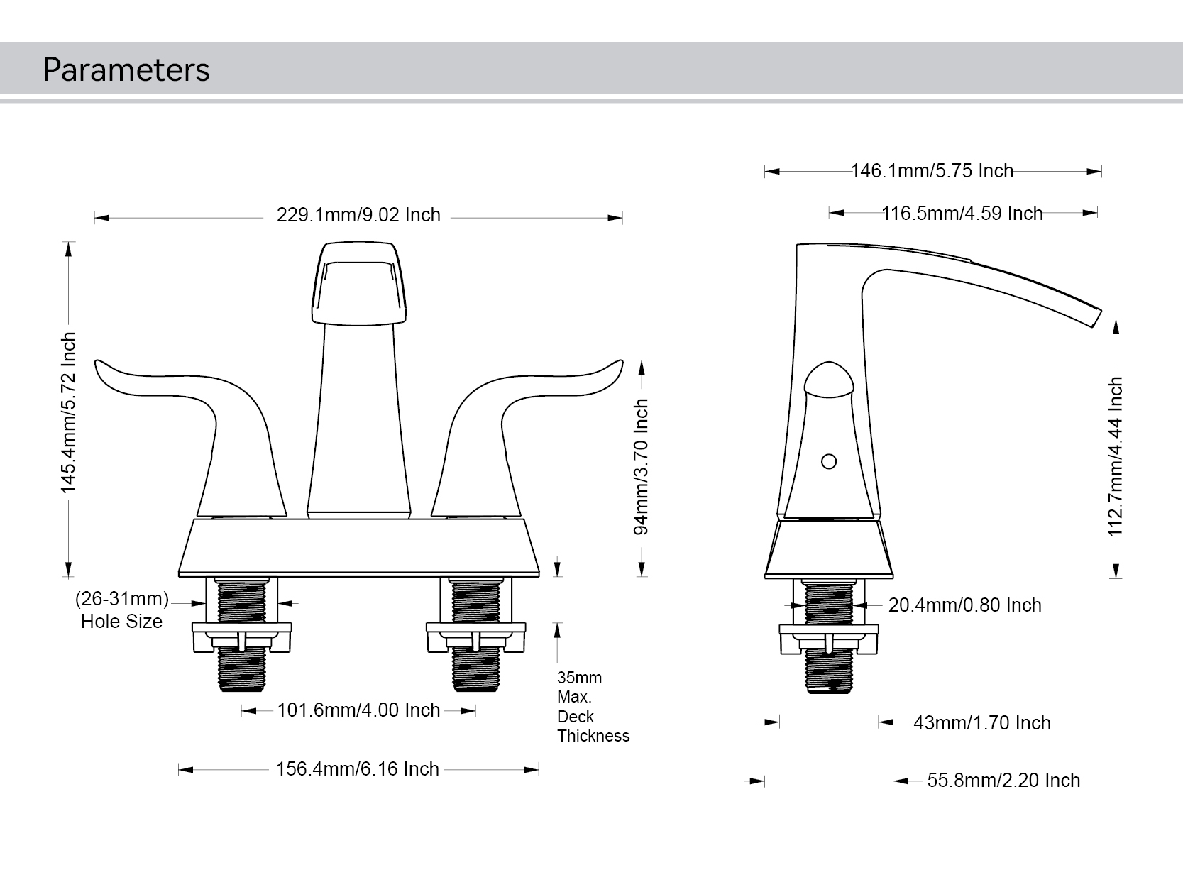bathroom wall faucet