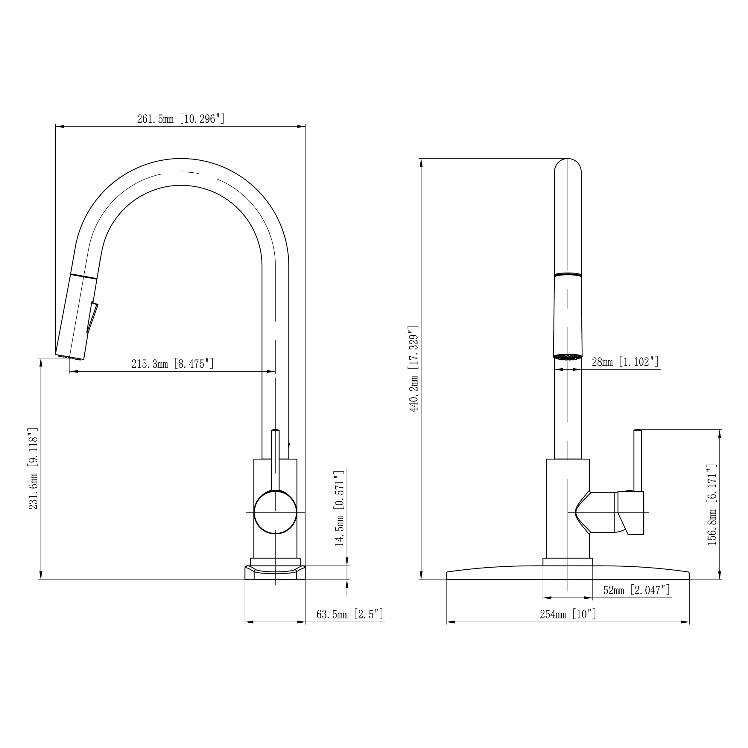 kitchen faucet pull down