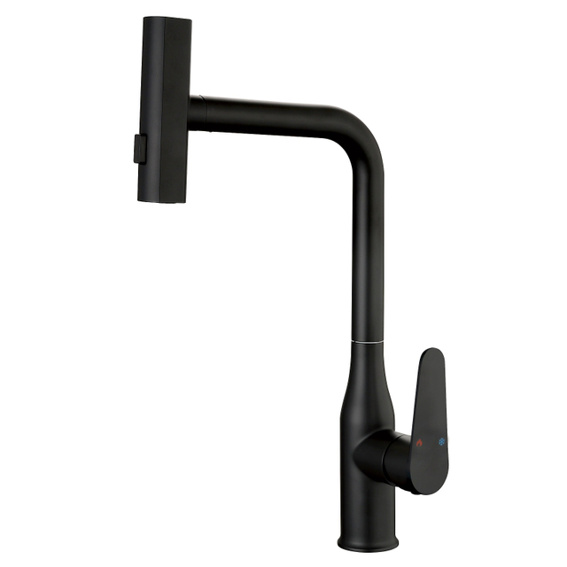 SLY Matte Black Kitchen Faucets With Pull Out Sprayer