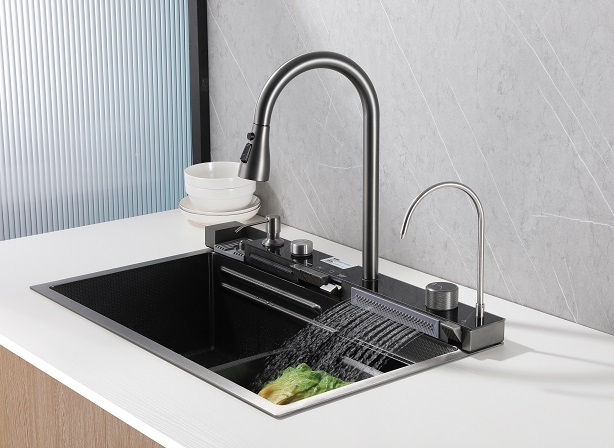 Modern Waterfall Kitchen Sink 