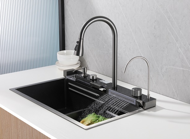 Modern Waterfall Kitchen Sink 