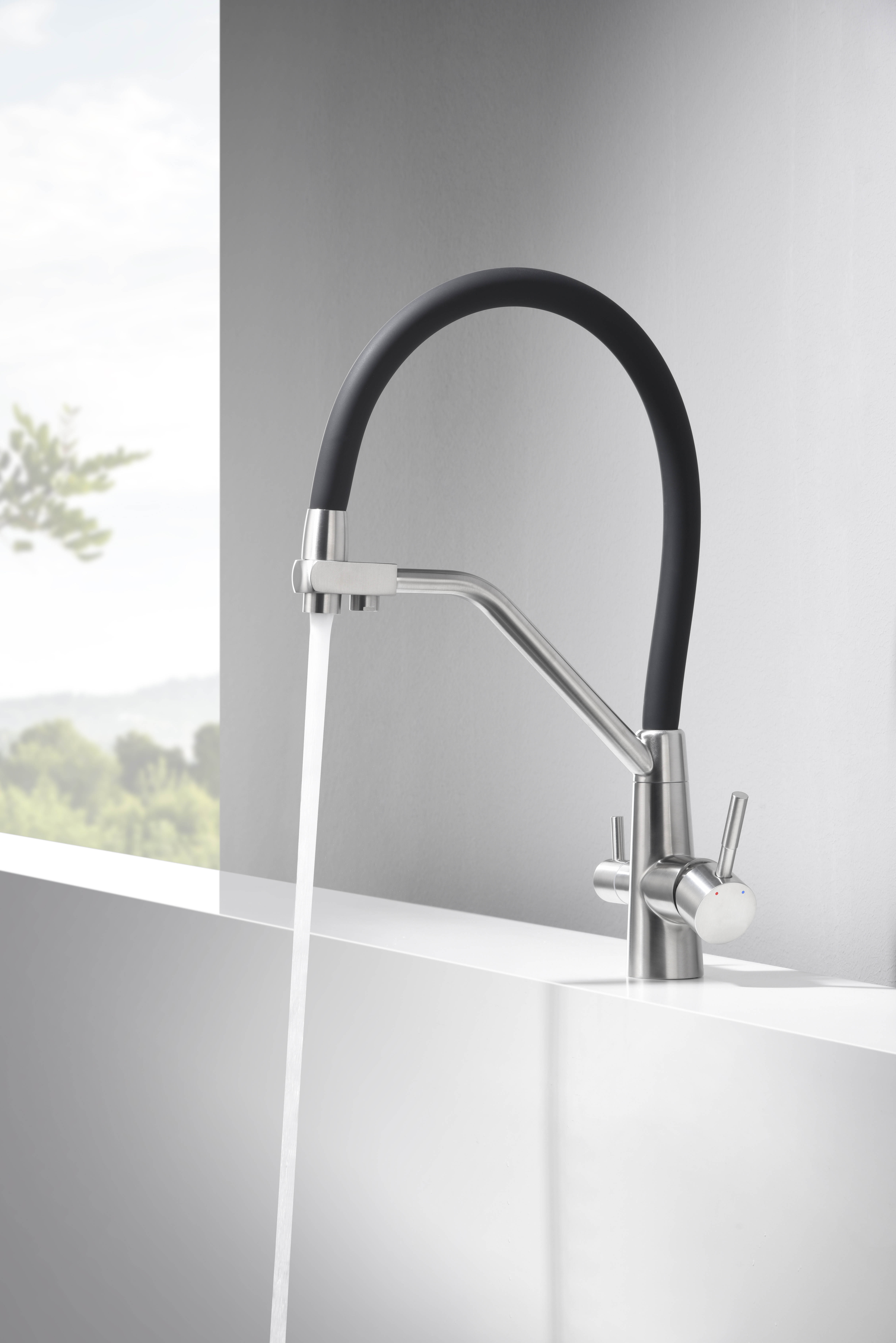 stainless steel kitchen faucet
