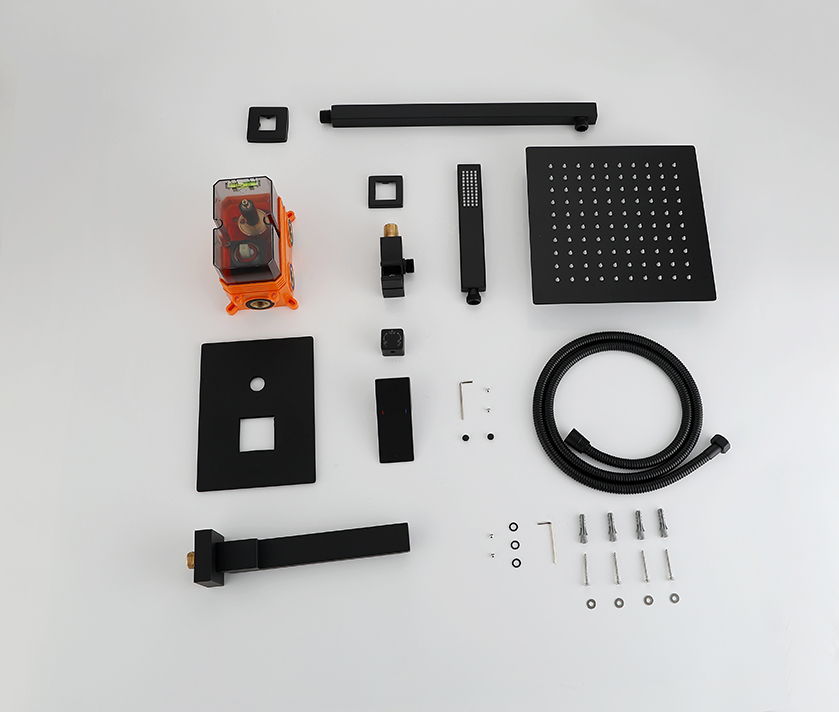 China Black Showerhead Set