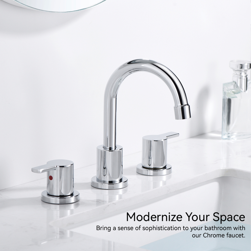 SLY Bathroom Basin Widespread Face Basin Faucet CUPC Double Handle Faucet 