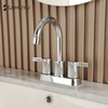 SLY Double Handle 4 Inch Center Hot/cold Set Toilet Faucet