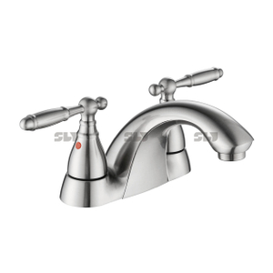 SLY Modern Design Deck Mounted Bathroom Sink Faucet Wash Basin Tap Two Handle 