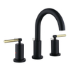 SLY Premium Matte Black Brass 2 Handle 3 Hole Faucet Bathroom