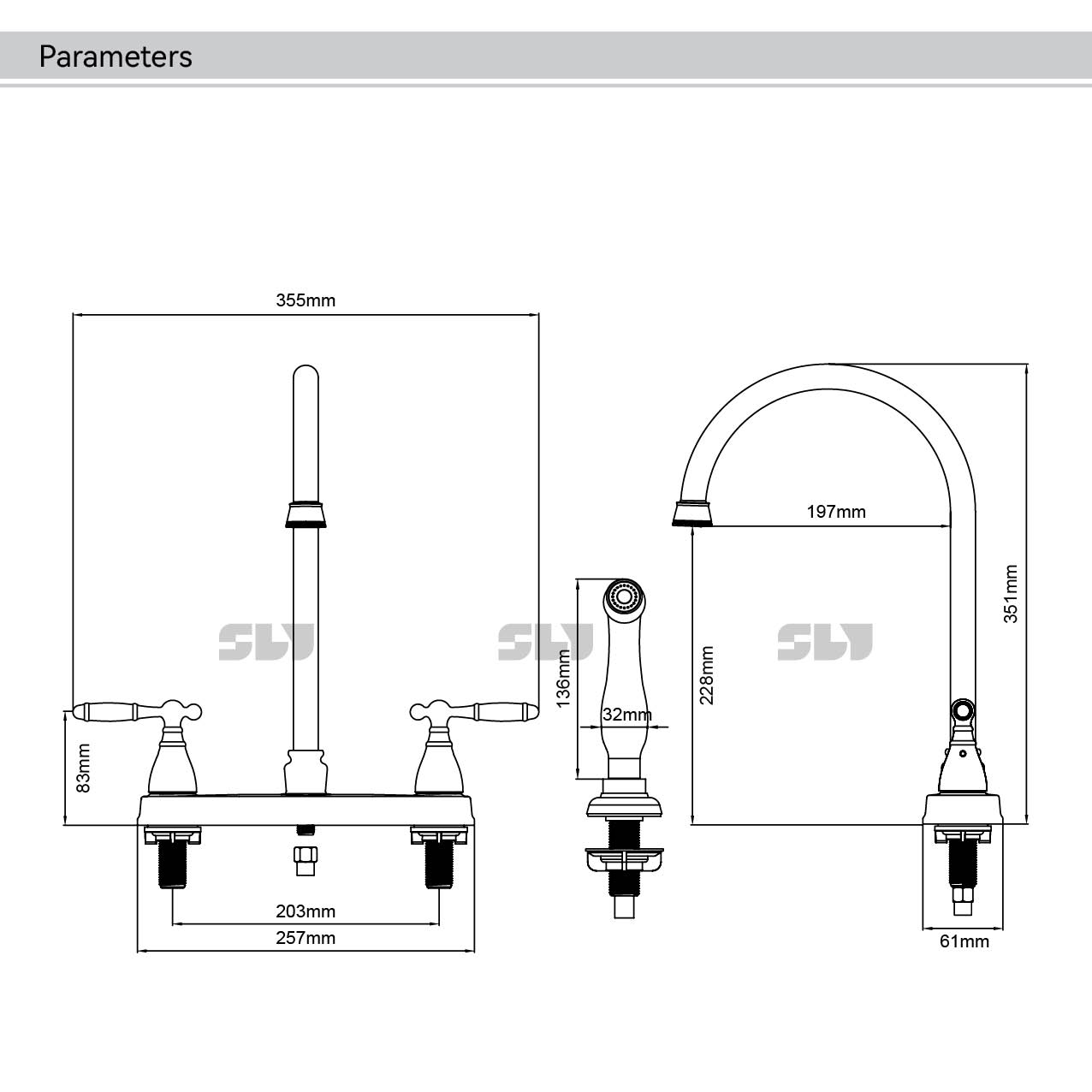 black kitchen faucet with sprayer