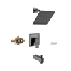 SLY Shower Faucet Wall Mounted Shower Mixer Faucet System Set Two Function 