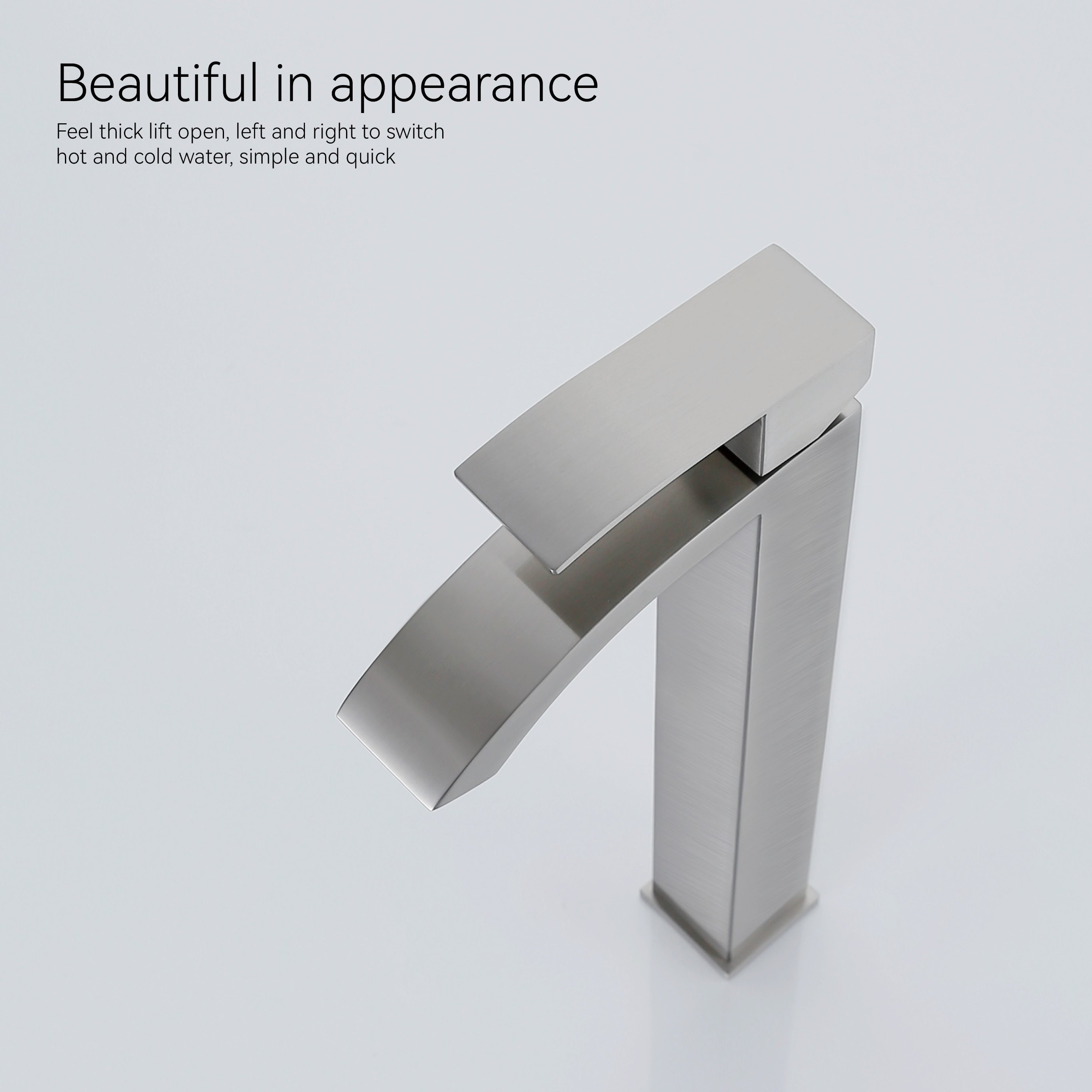 SLY Stainless Steel faucet bathroom New Design Single Hole Bashroom waterfall faucet 