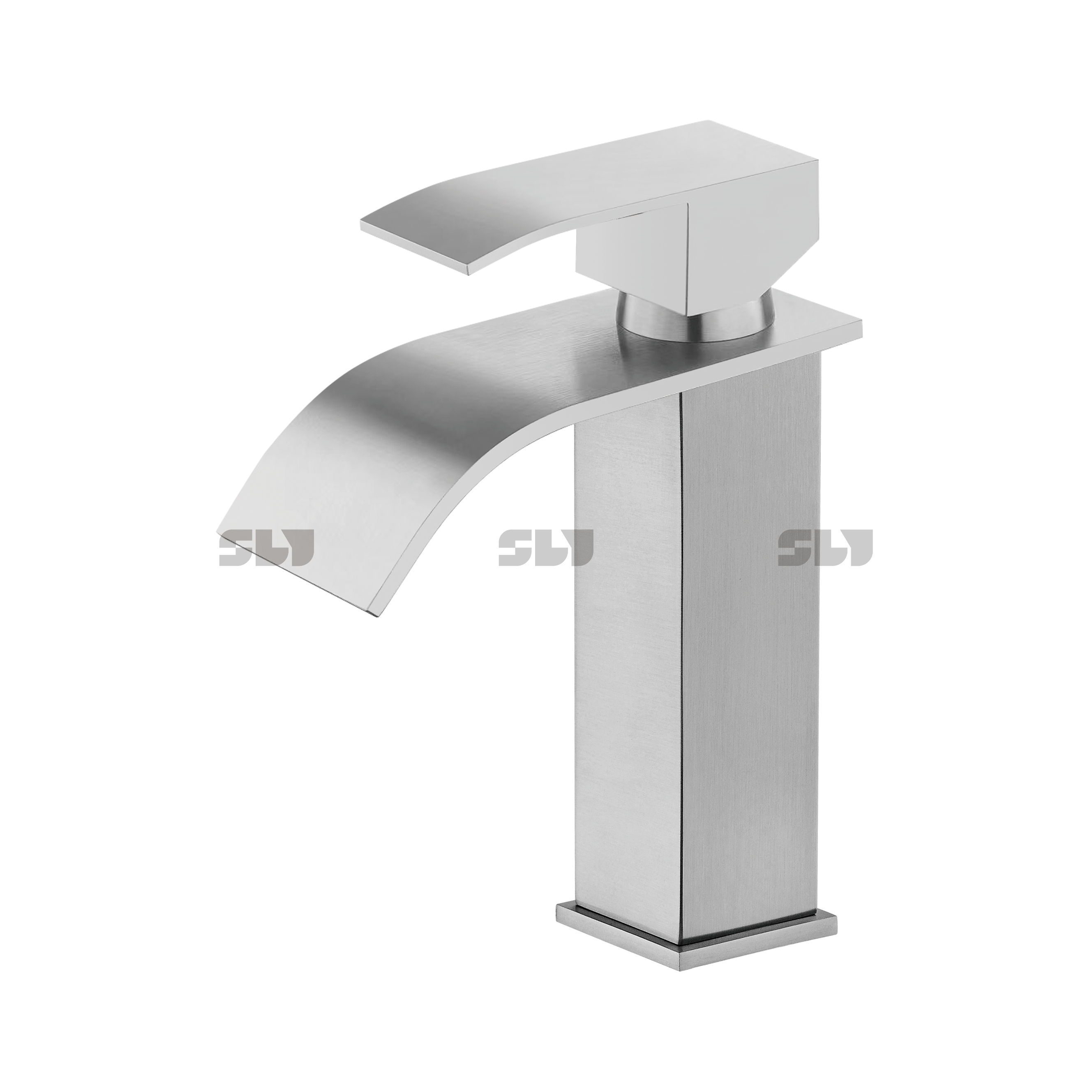 SLY Stainless Steel Bathroom Centerset Single Handle Basin Faucet