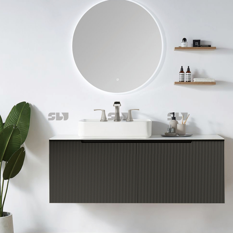 SLY Brushed Nickel Basin Mixer Deck Mounted Faucet Bathroom Basin Faucets 