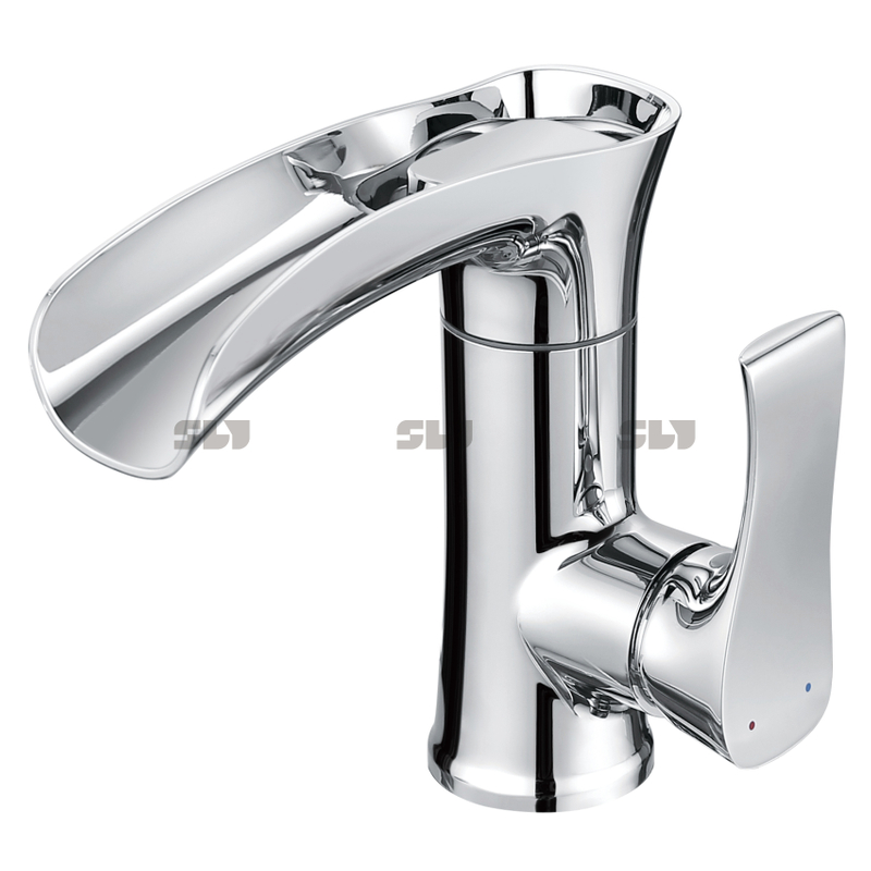 SLY New Arrivals Modern Design Chrome Single Handle Basin Faucet for Home Bathroom