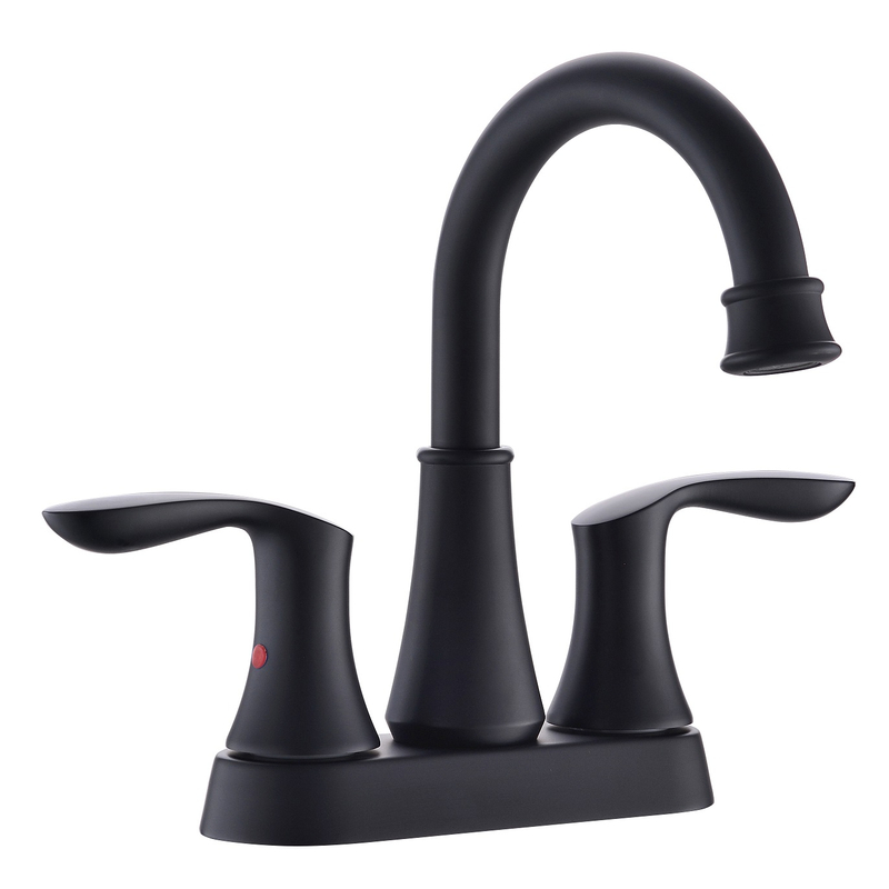 SLY Zinc Matte Black Waterfall Faucet Sink Single Handle Bathroom Sink Faucet Modern