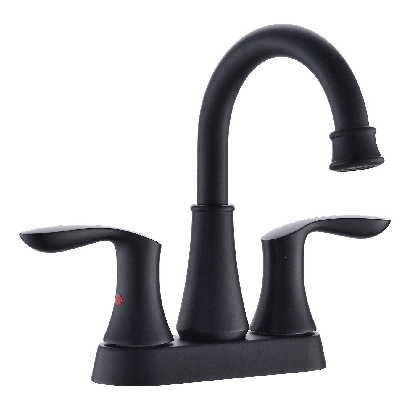 SLY Zinc Matte Black Waterfall Faucet Sink Single Handle Bathroom Sink Faucet Modern