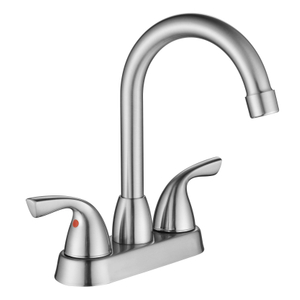 SLY Brass Brushed Nickel Modern Style Wall Mounted Hot And Cold Water Control Basin Faucet