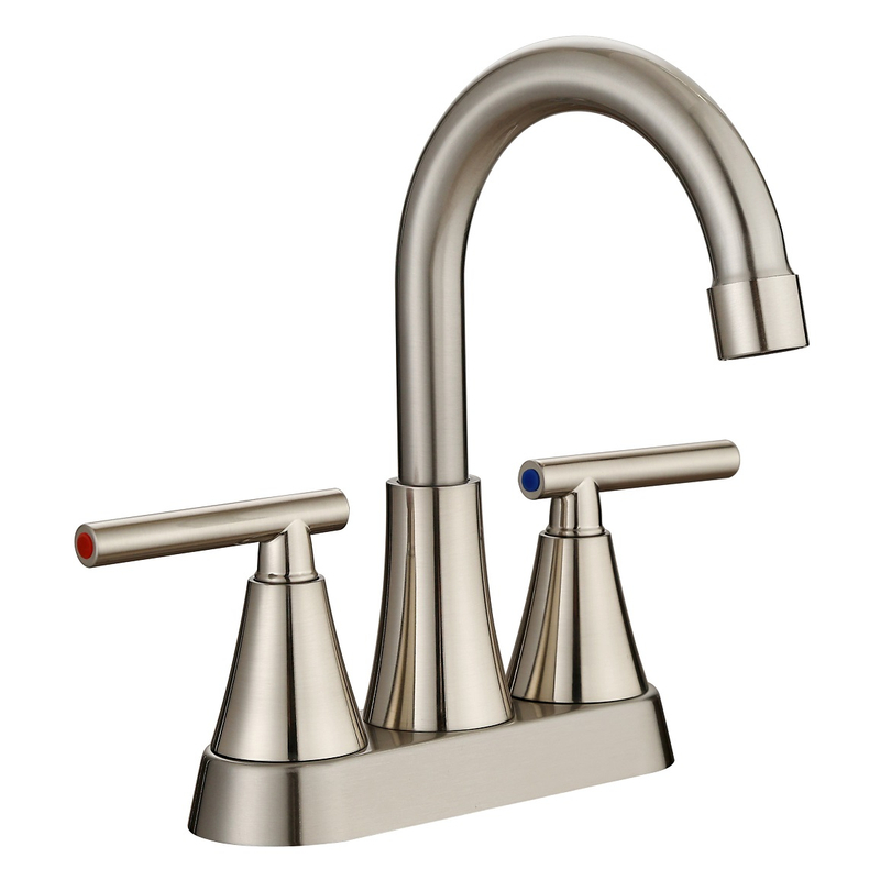 SLY Brushed Nickel New Cheap Centerset Bathroom Faucet Single Handle